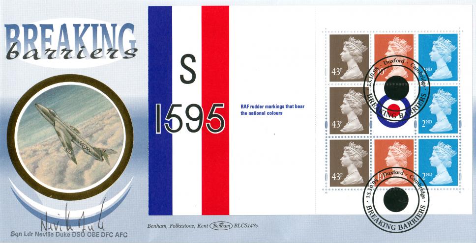1998 (10) Breaking Barriers PSB (Flag Pane) - Benham BLCS 147 Official - Signed by the late Squadron Leader Neville Duke