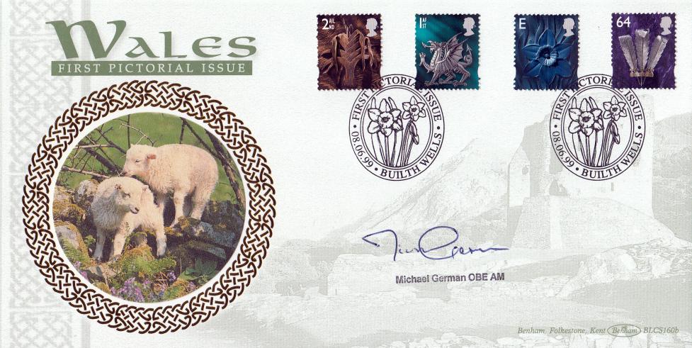1999 (06) Welsh Pictorial Regionals  - Benham BLCS 160 Official - Signed by Michael German