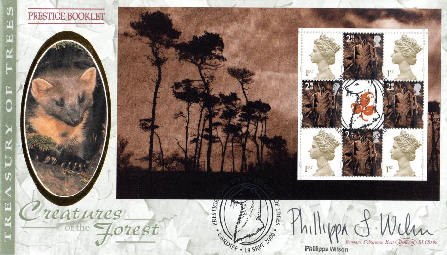2000 (09) Treasury Of Trees PSB (Forest Pane) - Benham BLCS 192 Official - Signed by Phillippa Wilson