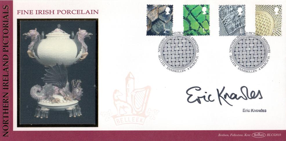 2001 (03) Northern Ireland Pictorial Regionals - Benham BLCS 201 Official - Signed by Eric Knowles