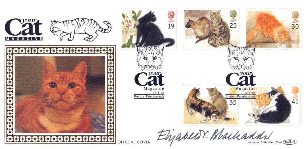 1995 (01) Cats - Benham 'Your Cat Magazine' Official - Signed by Elizabeth Blackadder