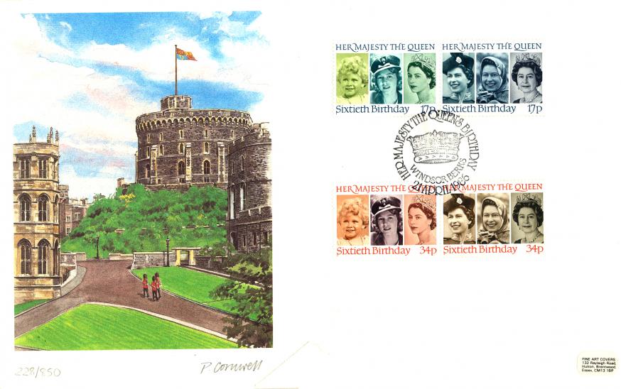1986 (04) Queen's 60th Birthday - Fine Arts Cover