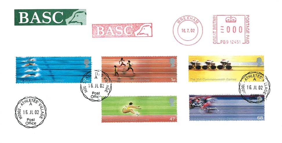 2002 (07) Commonwealth Games - BASC Cover - M2002 Athletes Village CDS + BASC Meter Mark