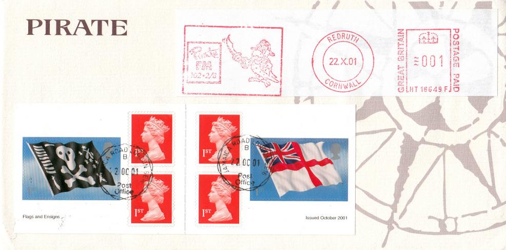 2001 (10) Flags & Ensigns (NVI Booklet) - Pirate FM Cover - Pirate FM Meter Mark - Jamaica Road CDS