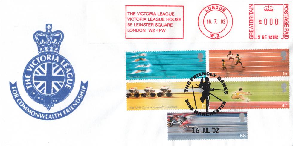 2002 (07) Commonwealth Games - The Victoria League Cover The Victoria League Meter Mark - The Friendly Games H/S
