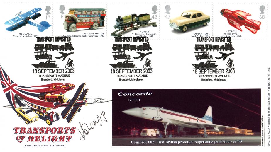 2003 (09) Transports of Delight (Stamps) - RM Concorde 'Special' - Signed by Captain David Leney