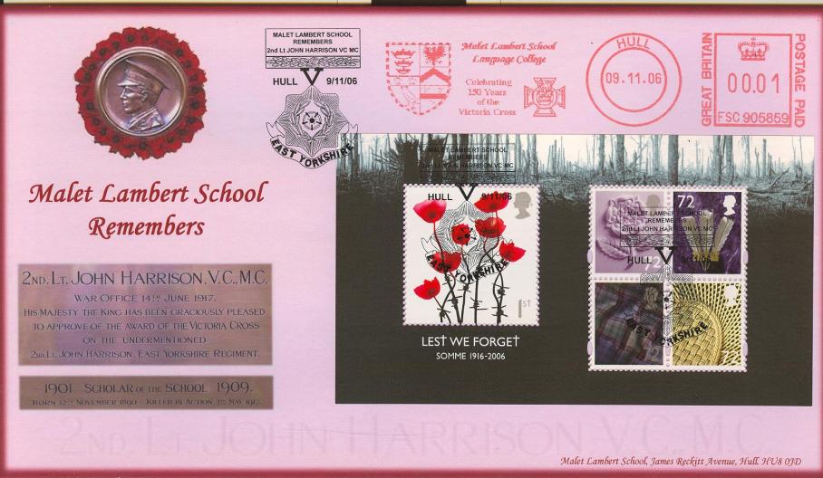 2006 (11) Lest We Forget - Malet Lambert School Official + Malet Lambert School Meter Mark