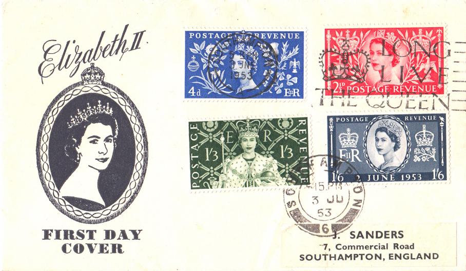 1953 (06) Coronation - 'B&W Cameo' Cover - Southampton, Long Live The Queen Slogan