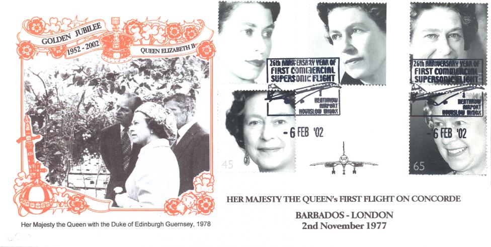 2002 (02) Golden Jubilee - Cambridge 'HM The Queen's First Flight on Concorde' Official