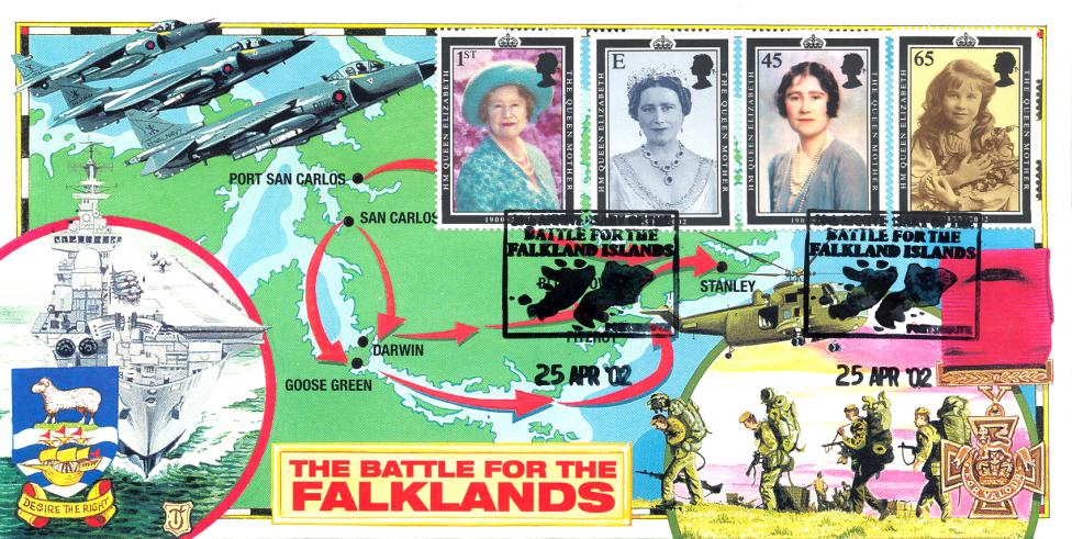 2002 (04) Queen Mother - Cambridge 'Battle For The Falklands' Official