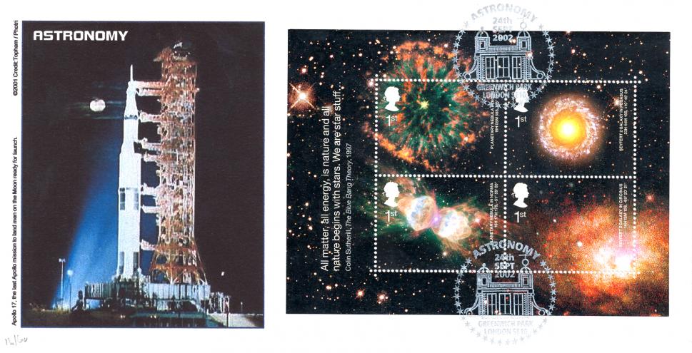 2002 (09) Astronomy M/S - Cambridge 'Apollo 17' Official