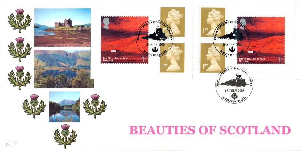 2003 (07) Scotland NVI - Cambridge 'Beauties of Scotland' (6 Thistles) Official