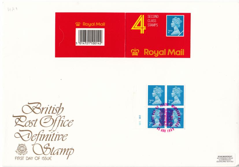 1989 (08) Folded Booklet HA1 - Peter Scot - Windsor (3 Lions) H/S