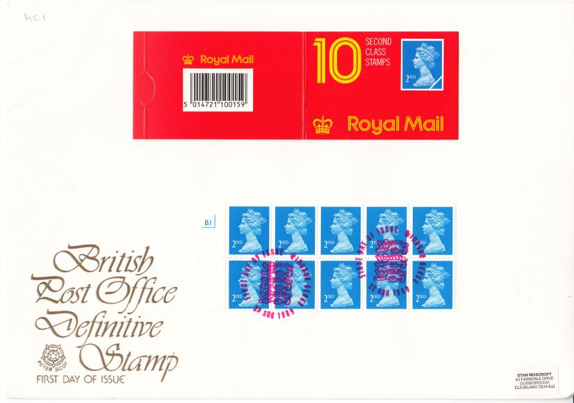 1989 (08) Folded Booklet HC1 - Peter Scot - Windsor (3 Lions) H/S
