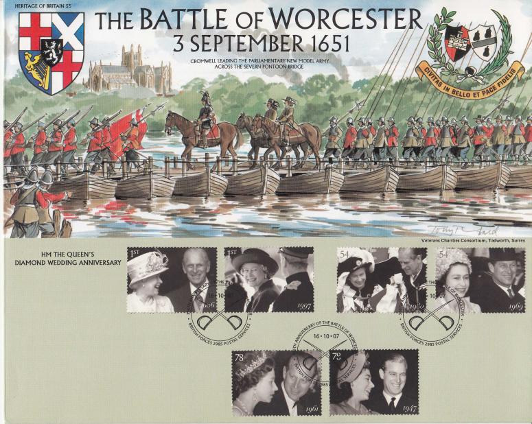2007 (10) Diamond Wedding (Stamps) - Heritage of Britain Official (Unsigned)