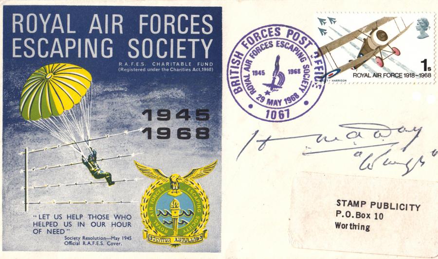 1968 (05) Anniversaries - RAF Escaping Society Official - Signed by Group Captain Harry 'Wings' Day