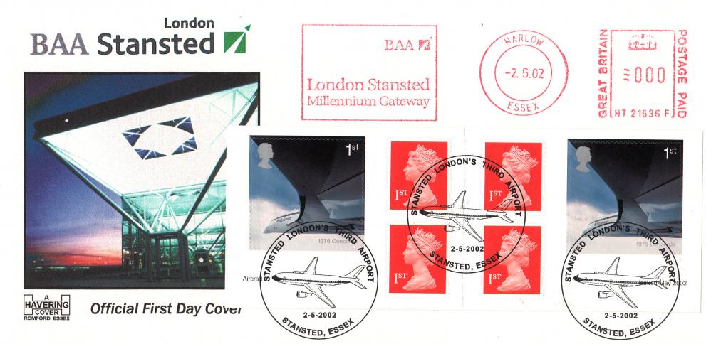 2002 (05) Airliners NVI - Havering BAA London Stansted Official + BAA London Stansted Meter Mark (Tied)