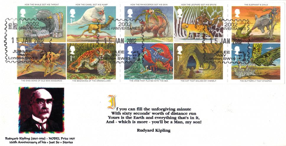 2002 (01) Rudyard Kipling - Peter Payne 'Kipling Quote' Official
