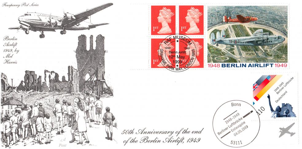 1999 (05) Berlin Airlift Label - 4d Post - RAF Museum H/S + Doubled in Bonn