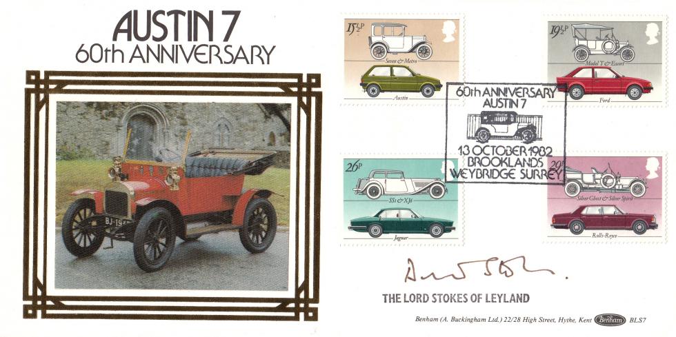 1982 (10) British Motor Cars - Benham BLS 7 Official - Signed by the late Lord Stokes of Leyland