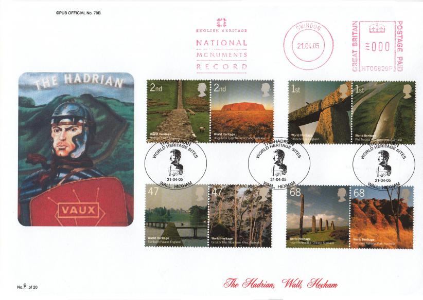 2005 (04) World Heritage - Brazier 'The Hadrian' Pub Official + English Heritage Meter Mark