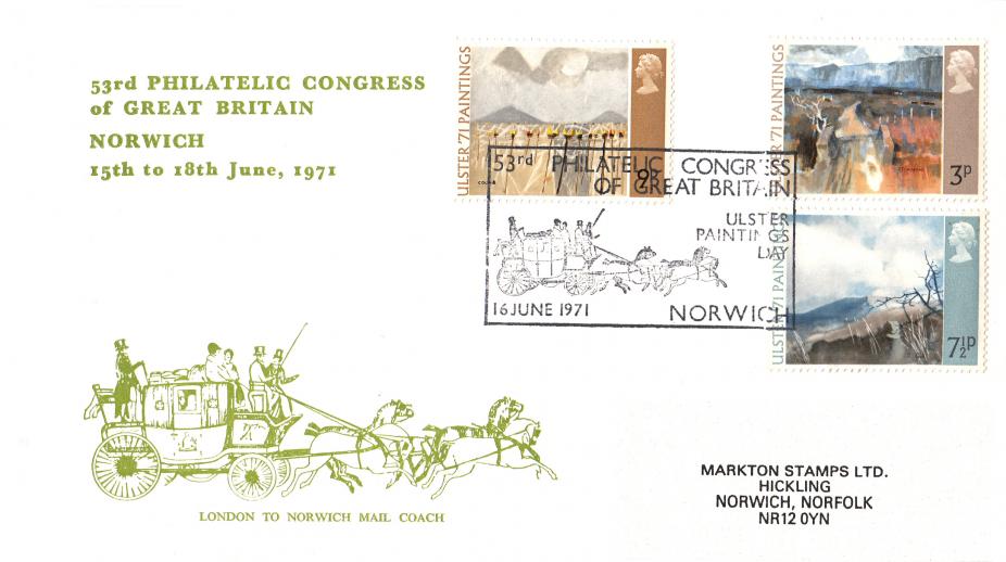 1971 (06) Ulster - Philatelic Congress 'Ulster Paintings Day' Official