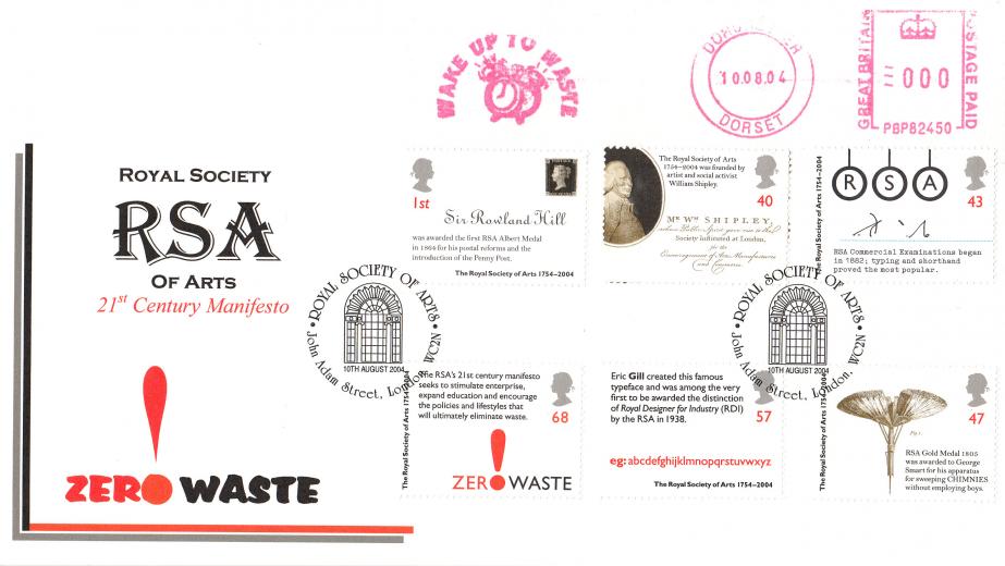 2004 (08) Royal Society for Arts - Privately Produced Cover - John Adam Street H/S + Wake Up To Waste Meter Mark