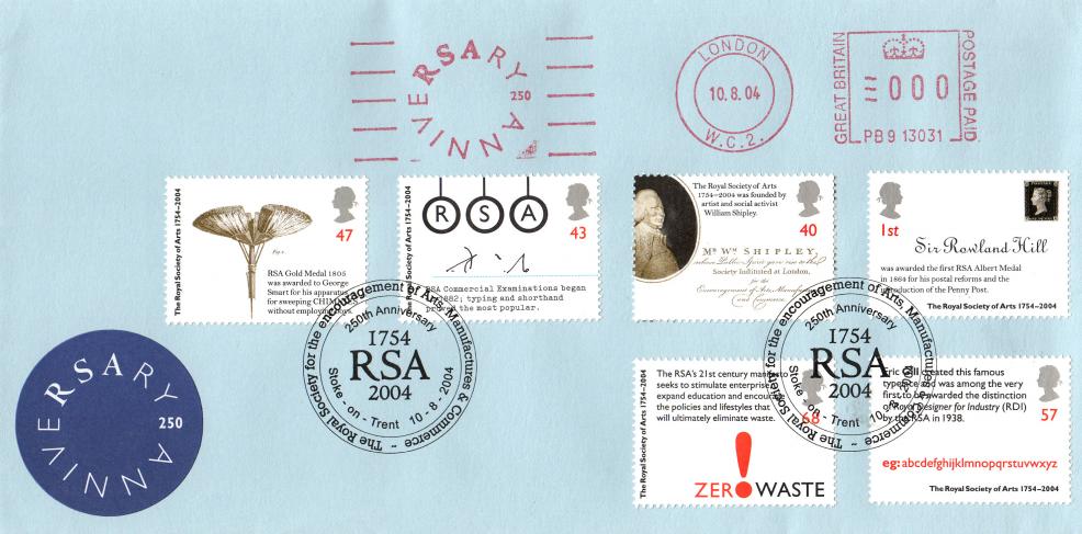 2004 (08) Royal Society for Arts - Terry Hurlstone Official + Anniversary Meter Mark (Blue Logo Version)