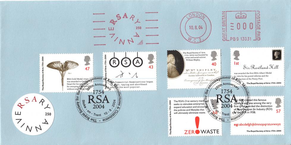2004 (08) Royal Society for Arts - Terry Hurlstone Official + Anniversary Meter Mark (White Logo Version)