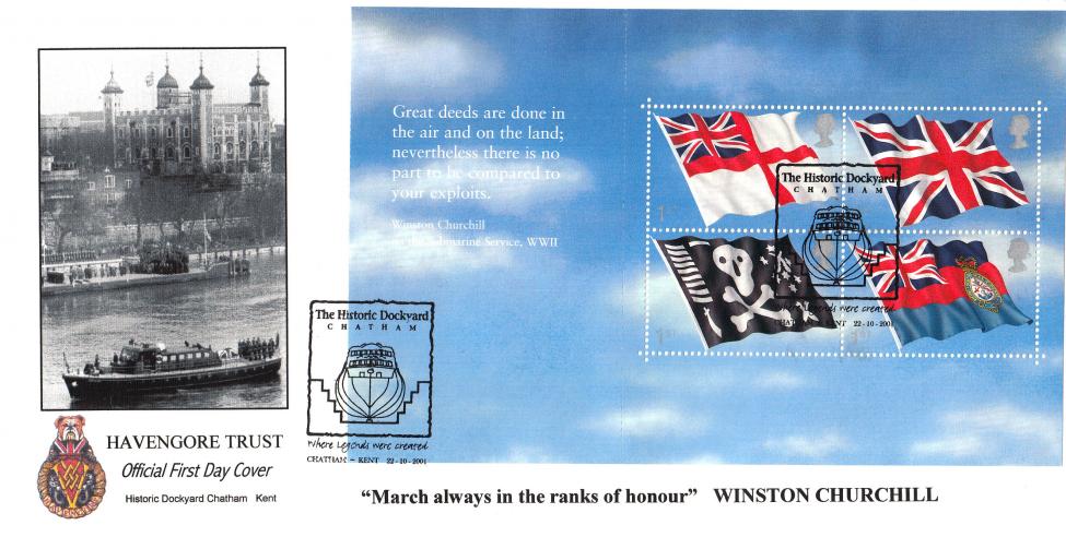 2001 (10) Flags & Ensigns (Prestige Book) - Havering 'Havengore Trust' Officials Set of Four