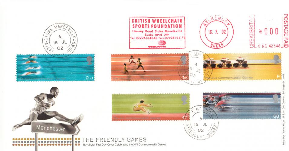 2002 (07) Commonwealth Games - RM - Stoke Mandeville CDS + British Wheelchair Sports Foundation Meter Mark