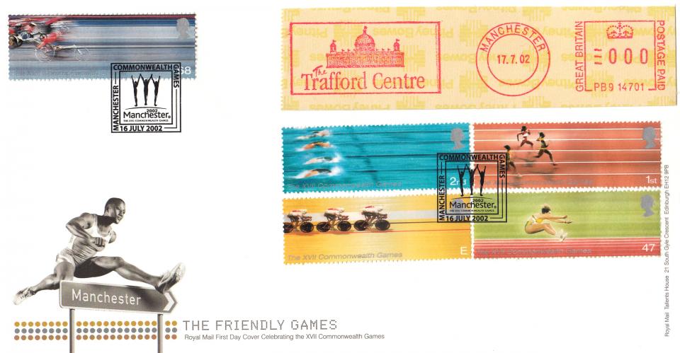 2002 (07) Commonwealth Games - RM - Manchester (Podium Arms Aloft H/S) - The Trafford Centre Meter Mark