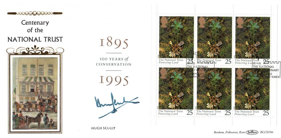 1995 (04) National Trust (PSB - Conservation Pane) - Benham BLCS 104 Bodium Castle Official - Signed by the late Hugh Scully