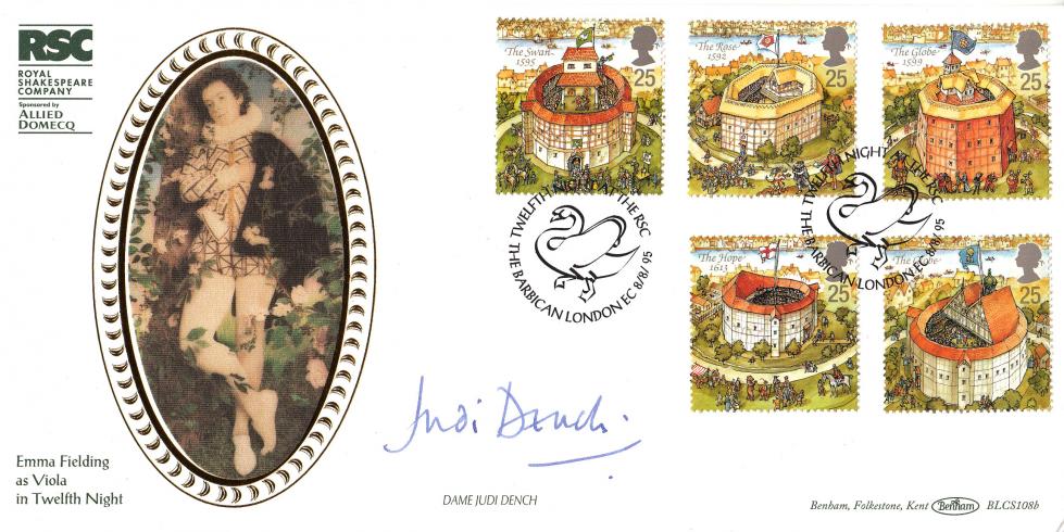 1995 (08) Shakespeare's Globe - Benham BLCS 108 Official - Signed by Dame Judie Dench