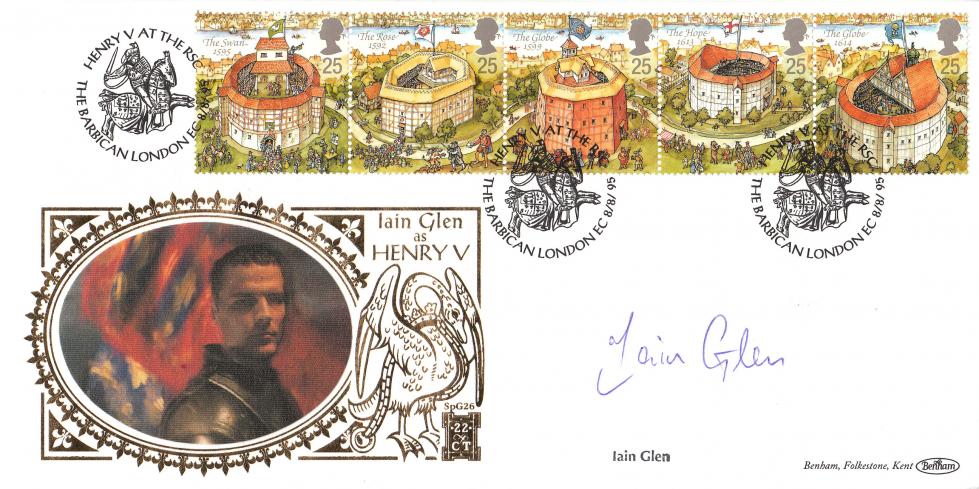 1995 (08) Shakespeare's Globe - Benham SPG 26 Official - Signed by Iain Glen
