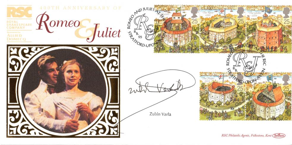 1995 (08) Shakespeare's Globe - Benham Romeo & Juliet Official - Signed by Zubin Varla