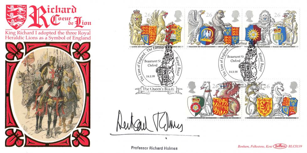1998 (02) Queen's Beasts - Benham BLCS 139 Official - Signed by the late Professor Richard Holmes