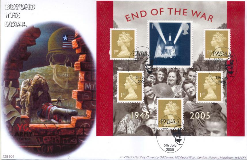 2005 (07) End Of WWII M/S - GB Covers Official
