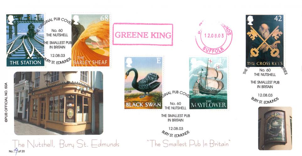 2003 (08) Pub Signs - Brazier 'The Nutshell' Pub Official + Greene King Meter Mark