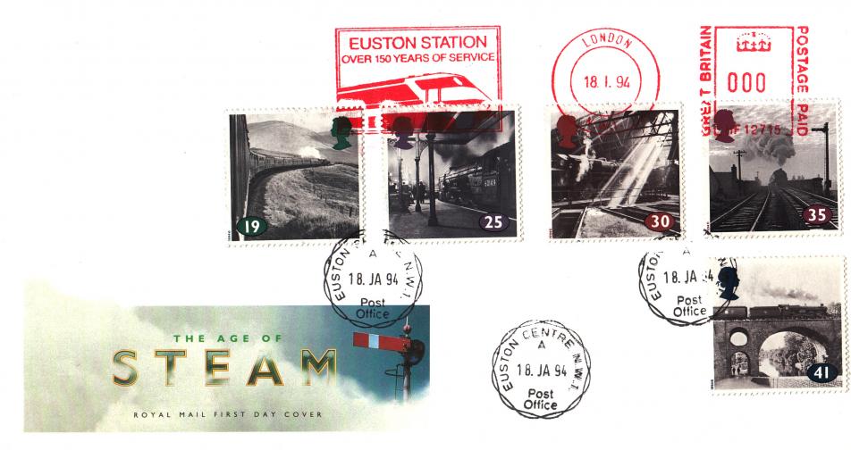 1994 (01) The Age of Steam - RM - Euston Centre NW1 CDS + Euston Station Meter Mark
