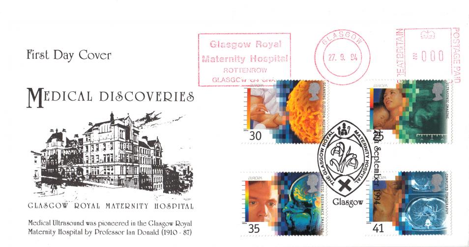 1994 (09) Medical - Glasgow Royal Maternity Hospital Official + Glasgow Royal Maternity Hospital Meter Mark