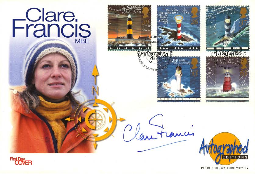 1998 (03) Lighthouses - Westminster Autographed Editions Official - Signed by Clare Francis