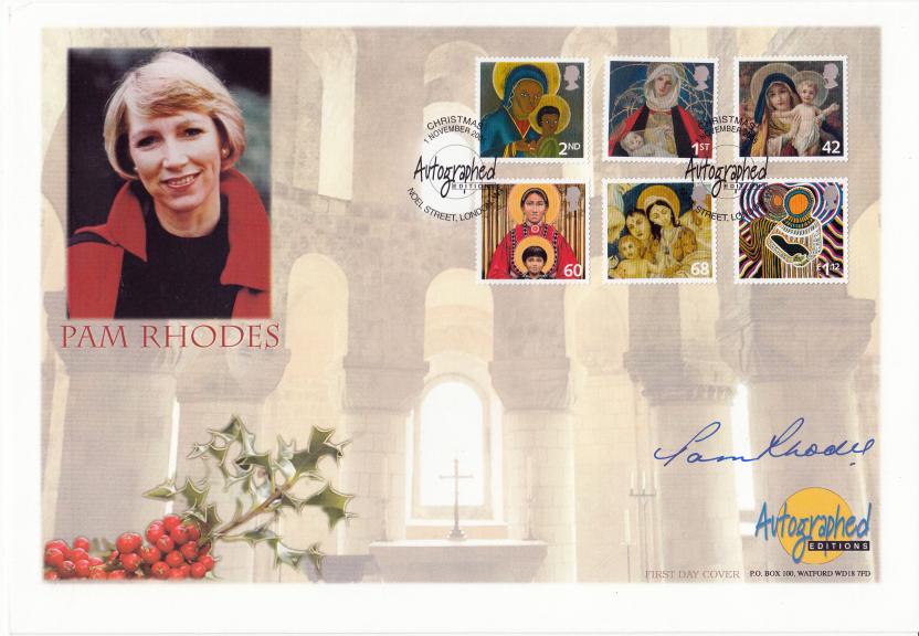 2005 (11) Christmas (Stamps) - Westminster Autographed Editions Official - Signed by Pam Rhodes