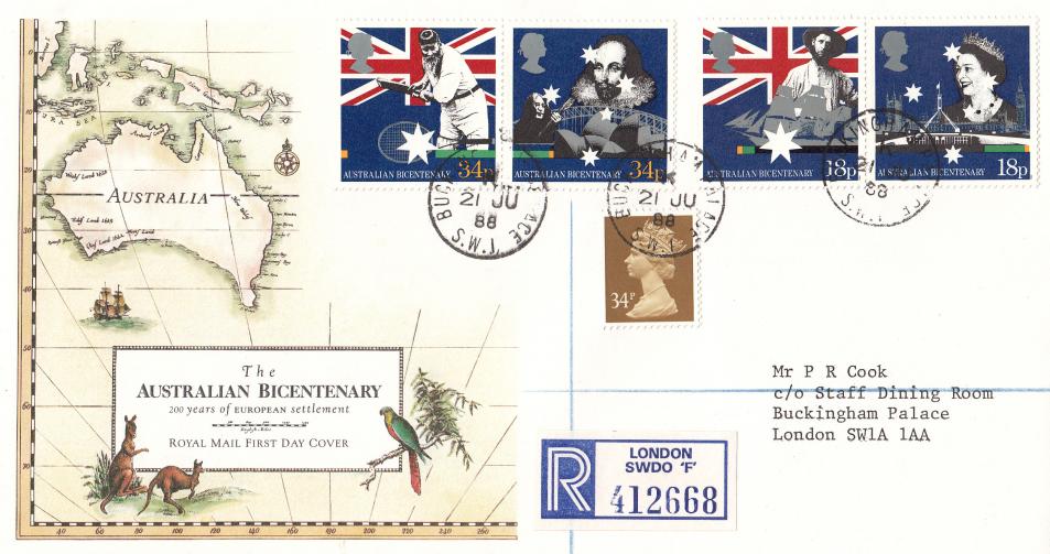 1988 (06) Australian Bicentenary - RM - Buckingham Palace CDS
