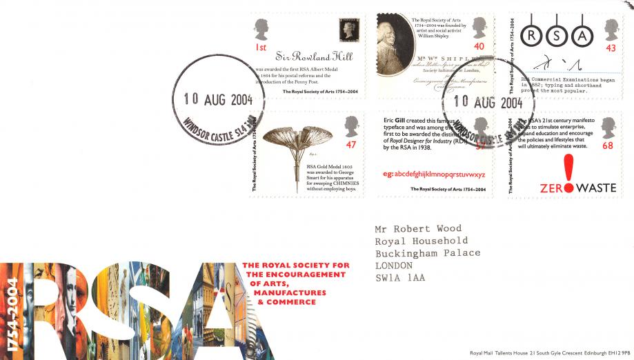 2004 (08) Royal Society for Arts - RM - Windsor Castle CDS CDS