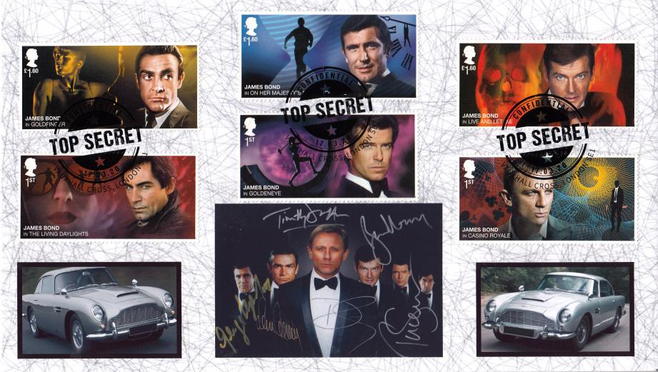 2020 (03) James Bond (Stamps) - Privately Produced Cover - Top Secret H/S (10 Only produced)