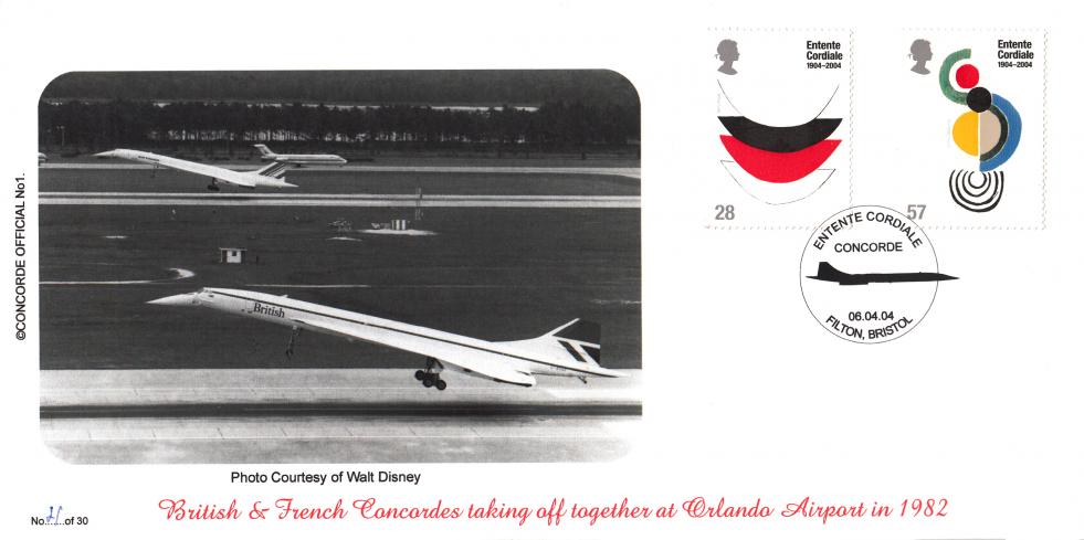 2004 (04) Entente Cordiale - Brazier Concorde Official (UK Stamps)