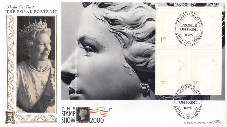 1999 (02) Profile On Print PSB (Embossed Pane) - Benham Gold (500) Official