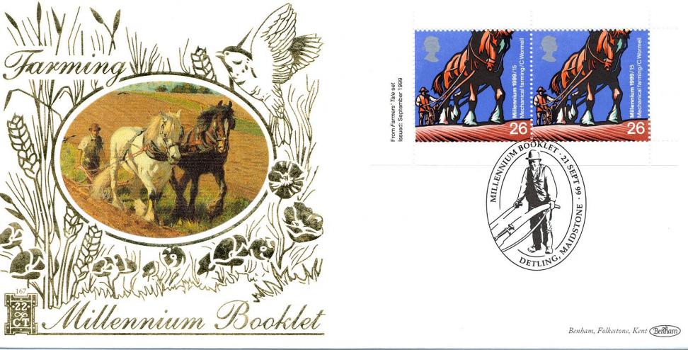 1999 (09) Millennium Booklet - Benham Gold (500) Official