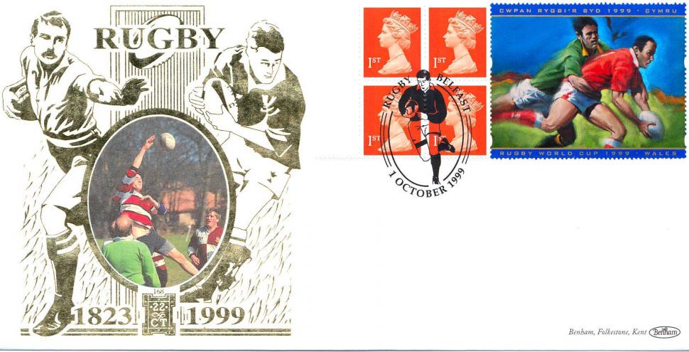 1999 (10) Rugby World Cup Label - Benham Gold (500) Official